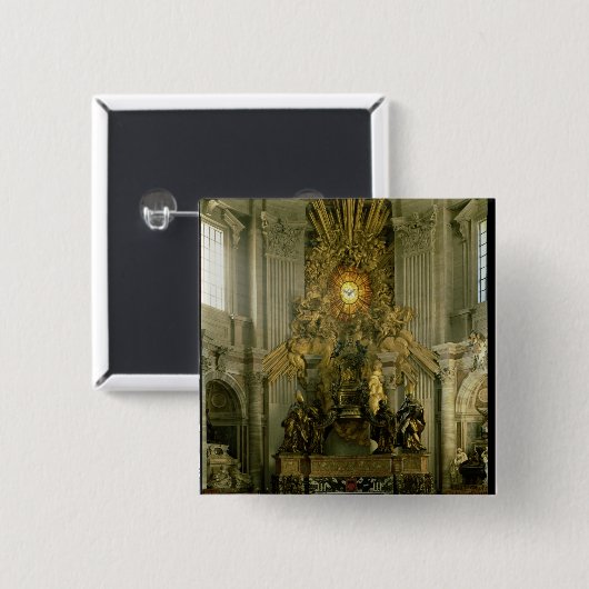 Der Stuhl von St Peter, 1665 Button (Vorne & Hinten)