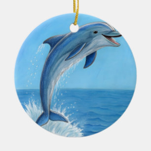 Der stumme Tanz des Delfins Keramik Ornament