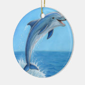 Der stumme Tanz des Delfins Keramik Ornament (Links)
