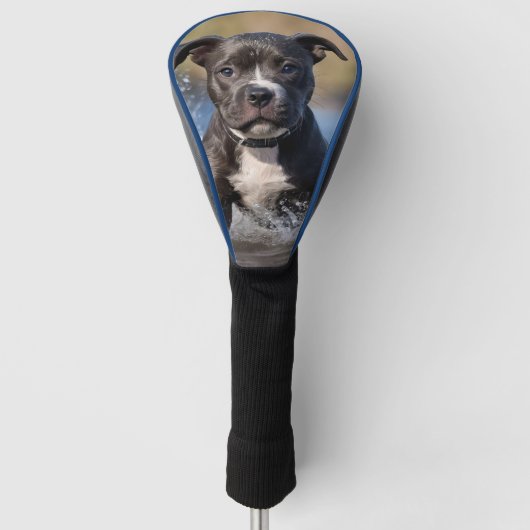 Der stumpfe Welpe, der im Meer schrumpft, Golf Headcover (Vorderseite)