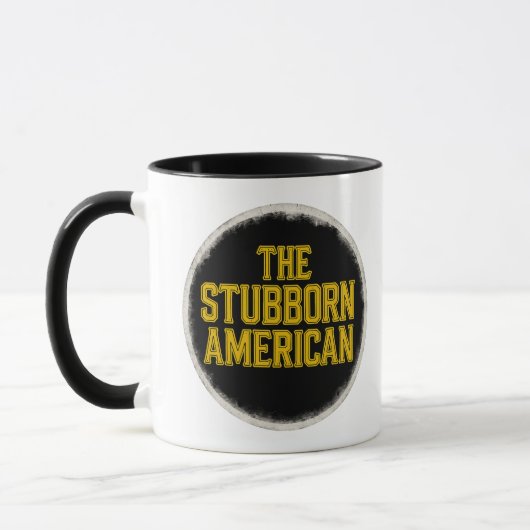Der sture amerikanische Bold Emblem Becher Tasse (Links)