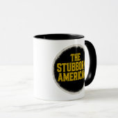 Der sture amerikanische Bold Emblem Becher Tasse (VorderseiteRechts)