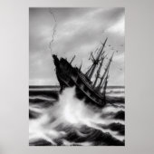 Der Sturm am Meer | AI Art Poster (Vorne)