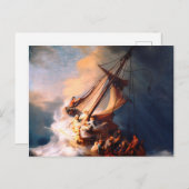Der Sturm am Meer von Galiläa, der Rembrandt malte Postkarte (Vorne/Hinten)