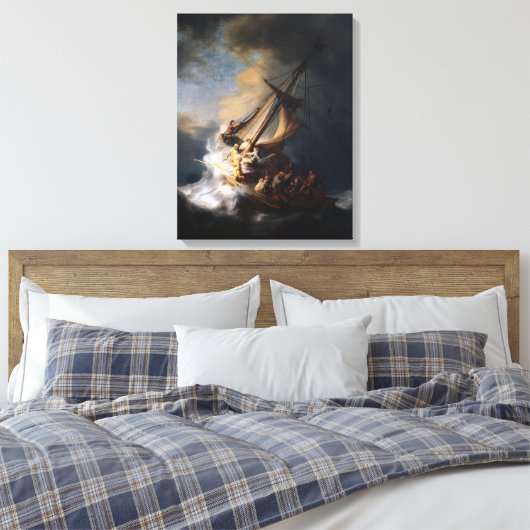 Der Sturm am Meer von Galiläa durch Remb van Rijn Leinwanddruck (Insitu (Schlafzimmer))