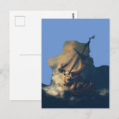 Der Sturm am Meer von Galiläa Postkarte (Vorne/Hinten)