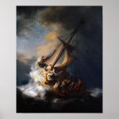 Der Sturm am Meer von Galiläa - Rembrandt Poster (Vorne)