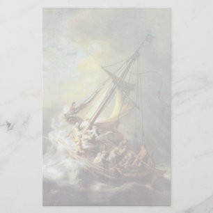 Der Sturm am Meer von Galiläa. Von Rembrandt Van