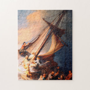 Der Sturm auf dem See Genezareth Gemälde Rembrandt Puzzle