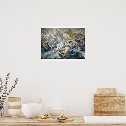 Der Sturm beruhigte sich auf wundersame Weise auf  Poster (Küche)