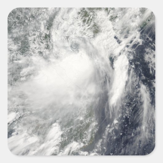 Der Sturm Conson nähert sich Vietnam Quadratischer Aufkleber (Vorderseite)