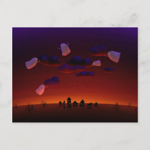 Der Sturm der Ansammlung (Halloween-Nacht) Postkarte