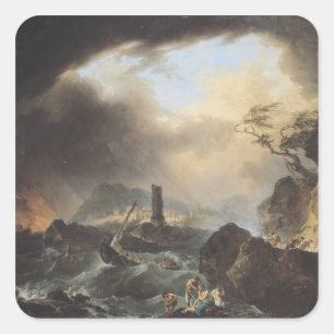 Der Sturm Quadratischer Aufkleber