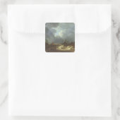 Der Sturm Quadratischer Aufkleber (Tasche)