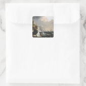 Der Sturm Quadratischer Aufkleber (Tasche)