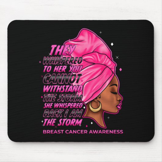 Der Sturm schwarzer Frauen Brustkrebs überlebt pin Mousepad (Vorne)
