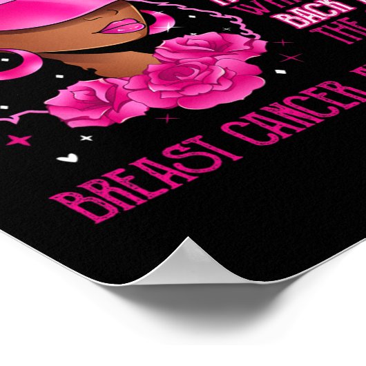 Der Sturm schwarzer Frauen Brustkrebs überlebt pin Poster (Ecke)