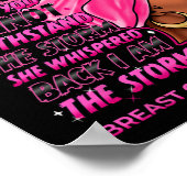 Der Sturm schwarzer Frauen Brustkrebs überlebt pin Poster (Ecke)