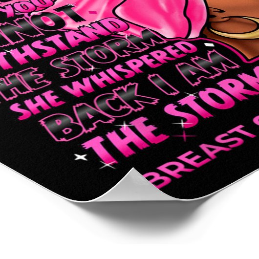 Der Sturm schwarzer Frauen Brustkrebs überlebt pin Poster (Ecke)