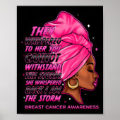 Der Sturm schwarzer Frauen Brustkrebs überlebt pin Poster (Vorne)