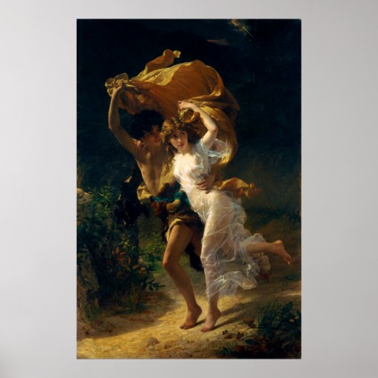Der Sturm von Pierre Auguste Cot (1880) Poster (Vorne)
