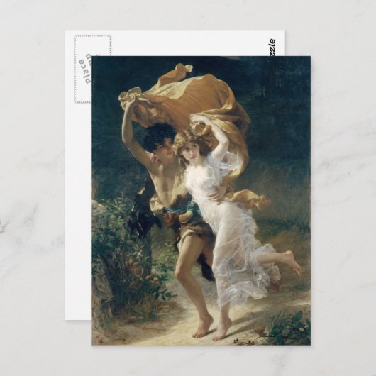 Der Sturm von Pierre Auguste Cot Postkarte (Vorne/Hinten)