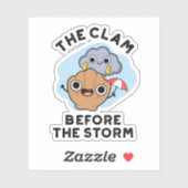 Der Sturm vor der sonnigen Wetterpause Aufkleber (Blatt)