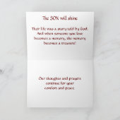 Der Sturm wird Sympathiekarte übergeben Karte (Innenseite)