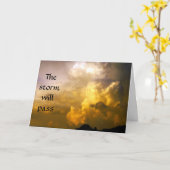 Der Sturm wird Sympathiekarte übergeben Karte (Gelbe Blume)