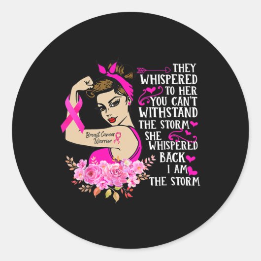 Der Sturmgewitter bei starken Frauen bricht den Kr Runder Aufkleber (Vorderseite)