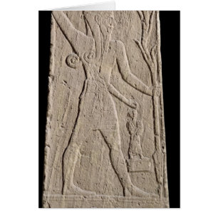 Der Sturmgott Baal mit einem Gewitter