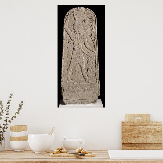 Der Sturmgott Baal mit einem Gewitter Poster (Küche)