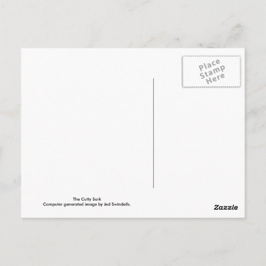 Der stürmische Sark Postkarte (Rückseite)