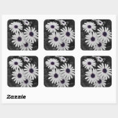 Der subtile Kontrast der Natur Quadratischer Aufkleber (Blatt)