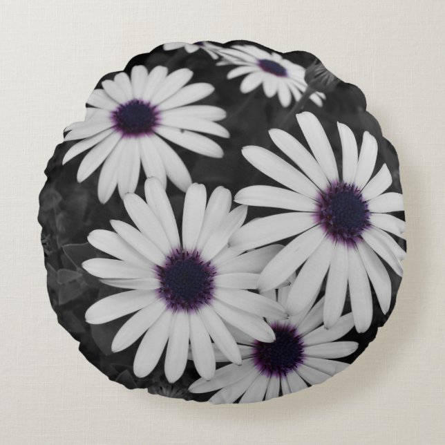 Der subtile Kontrast der Natur Rundes Kissen (Vorderseite)