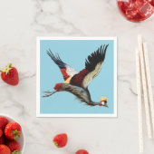 Der südafrikanische Kranich im Mittelflug Serviette (Beispiel)