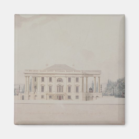 Der Südportico des Präsidenten, 1807 Magnet (Vorne)