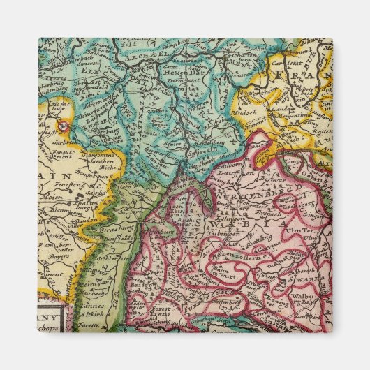 Der südwestliche Teil Deutschlands Magnet (Vorne)