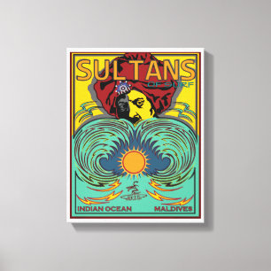 DER SULTANS-MALEDIVEN-OZEAN-SURFEN LEINWANDDRUCK