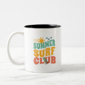 Der Summer Surf Club-Beach-Summer-Surf-Funny Zweifarbige Tasse (Links)