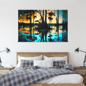 Der Sumpf, die Louisiana Art, Louisiana, New Orlea Leinwanddruck (Insitu (Schlafzimmer))