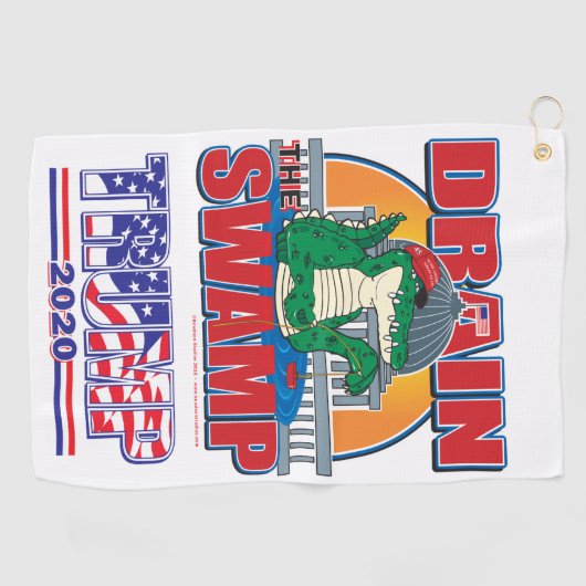 Der Sumpf Trump 2020 Golfhandtuch (Horizontal)