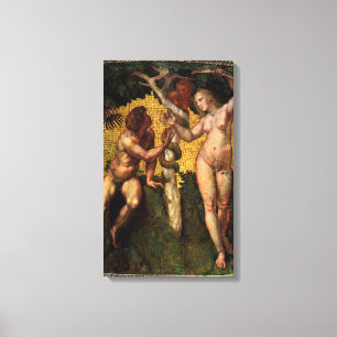 Der Sündenfall - Adam und Eva von Raffael Sanzio Leinwanddruck
