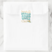 Der Sunshine Club, Strand, Sand, Waves Summer Quot Quadratischer Aufkleber (Tasche)