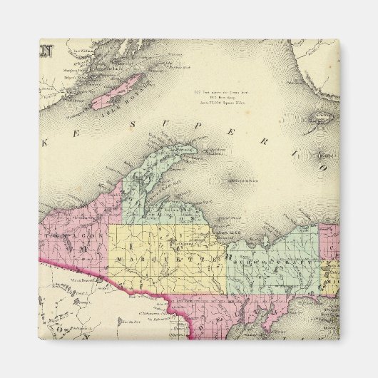 Der Superior-See und der nördliche Teil von Michig Magnet (Vorne)