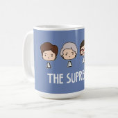 Der Supremes Frau niedliche Kawaii Chibi Kopf Kaffeetasse (Vorderseite Links)