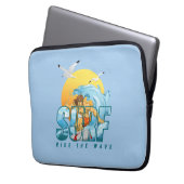 Der Surfer fährt die Welle | 13" Laptop-Sieb (M) Laptopschutzhülle (Vorderseite Links)