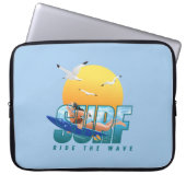 Der Surfer fährt die Welle | 15" Laptop-Sieb (F) Laptopschutzhülle (Vorderseite)