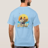 Der Surfer fährt die Welle | Erwachsene T-Shirt (Rückseite)
