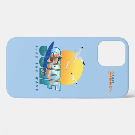 Der Surfer fährt die Welle | F Case-Mate iPhone Hülle (Rückseite (Horizontal))